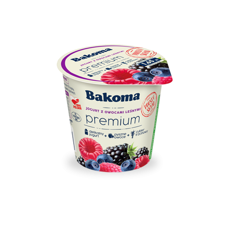 Jogurt PREMIUM Mild owoce leśne 140g Bakoma