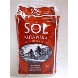 Sól warzona jodowana 1kg Kujawska-1607